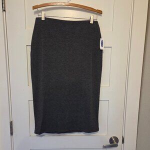 Women's Old Navy Knit Pencil Skirt Elastic Waist Heather Grey - Size M - NEW!